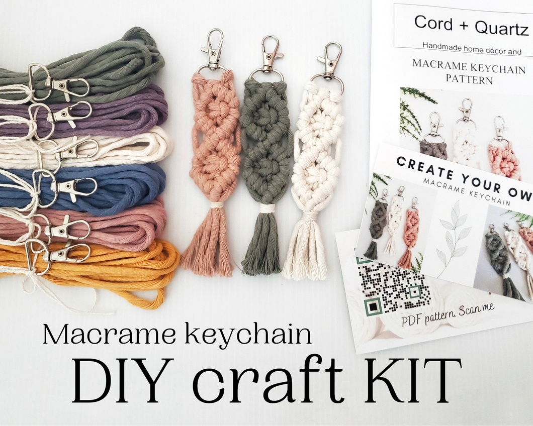 Macrame keychain DIY craft KIT