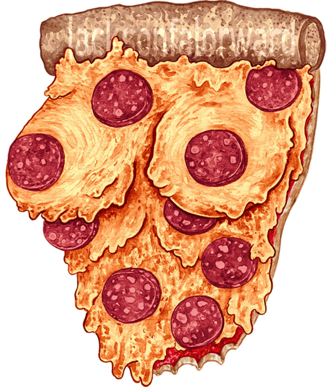 Pizza Boob Sticker