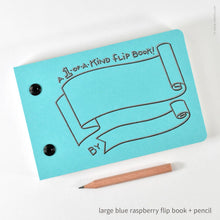 Draw-Your-Own Flip Book + Pencil: Blue Raspberry