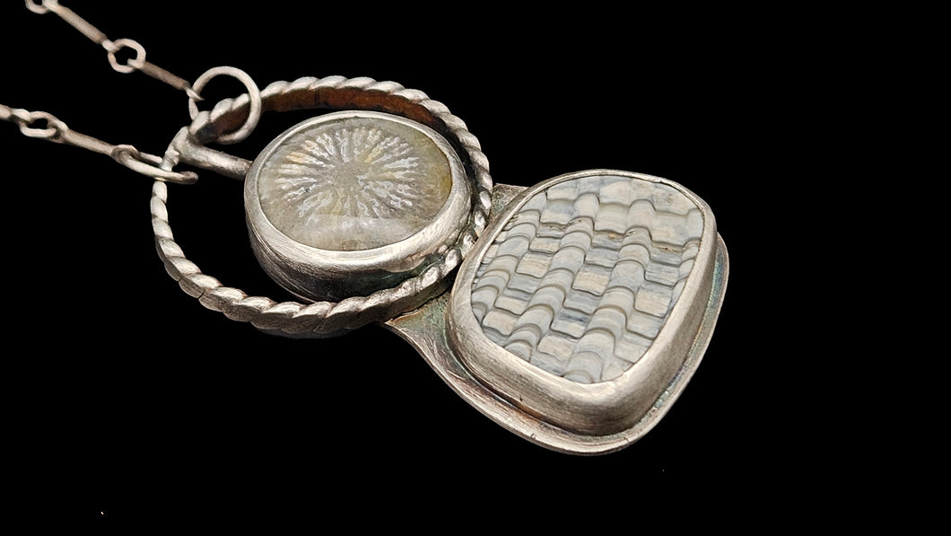Fossilized Coral and Seashell Necklace