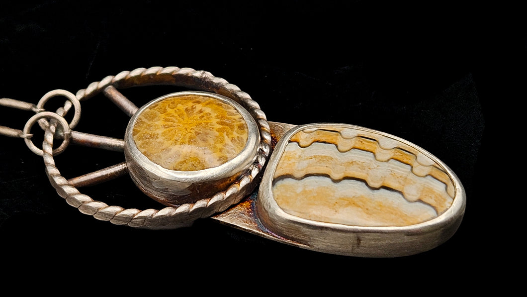 Fossilized Coral and Seashell Necklace 2