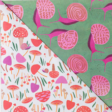 Mushrooms/ Snails • Everyday Double-sided Eco Wrapping Paper