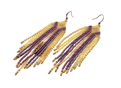 Purple Sun Mountain Earrings