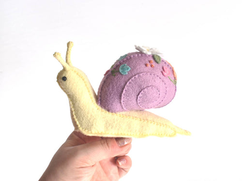 DIY Stuffed Snail Craft Sewing Kit - Garden Snail - Unique Gift