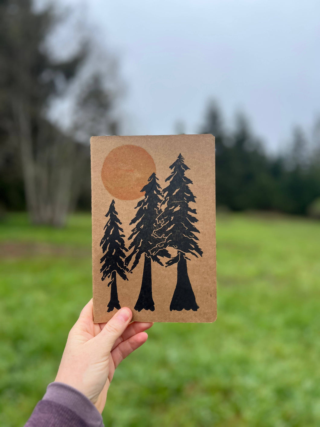 Tree and sun notebook: Paperback / Unlined