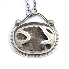 Pyritized Ammonite and Sterling Silver Statement Necklace