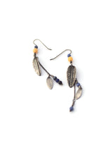 Apatite and Yellow Quartz Leaf Earrings