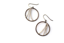 Diverge Earrings, Sterling Silver Hoops