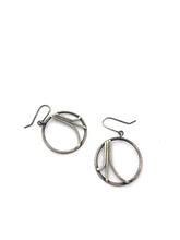 Diverge Earrings, Sterling Silver Hoops