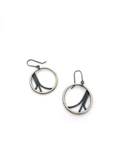 Diverge Earrings, Sterling Silver Hoops