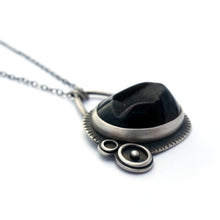 Black Agate Druzy Orbital Necklace