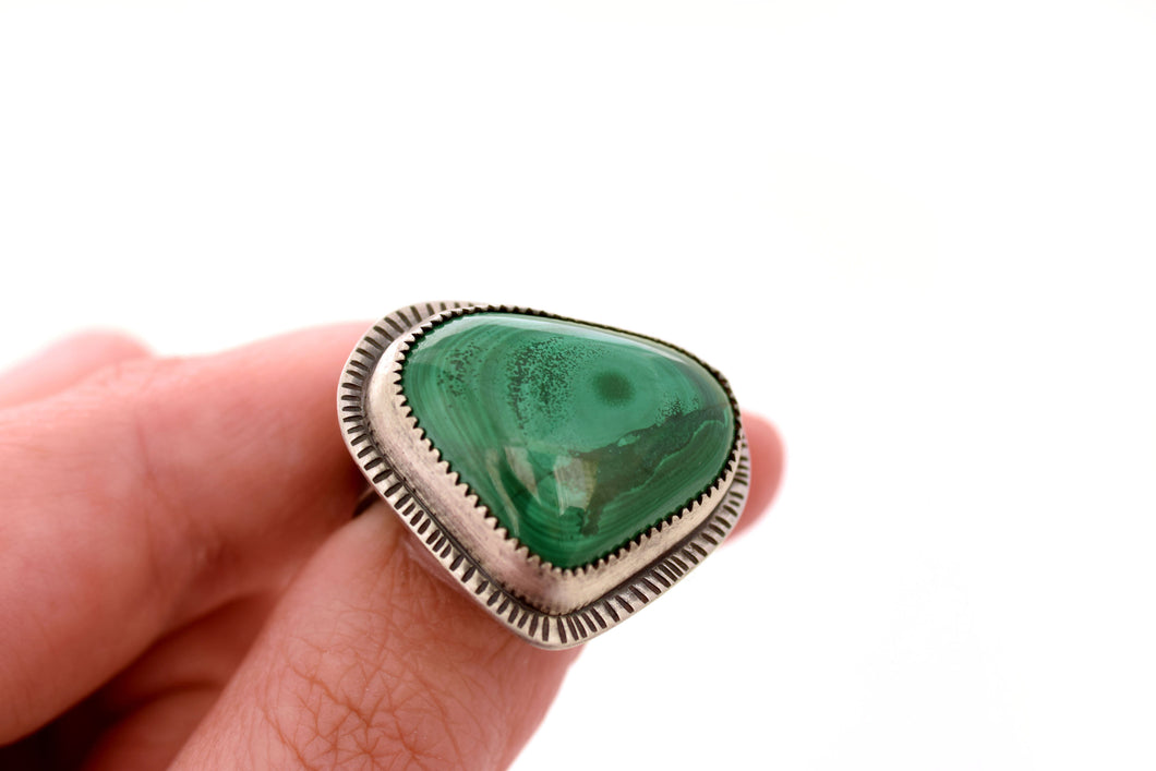 Malachite Ring, Size 8.25
