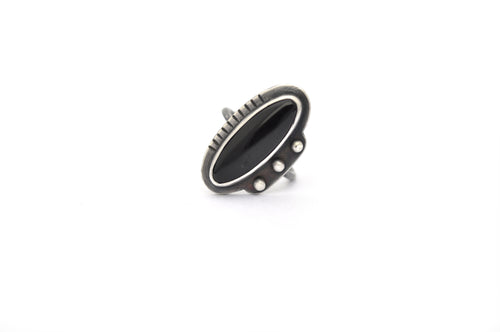 Black Onyx Ring, Size 6