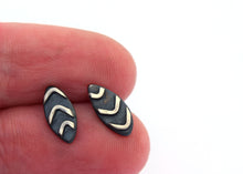 Sterling Silver Leaf Studs