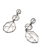 Long Fractured Stud Earrings