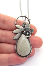 Botanical Pendant, Agate Druzy